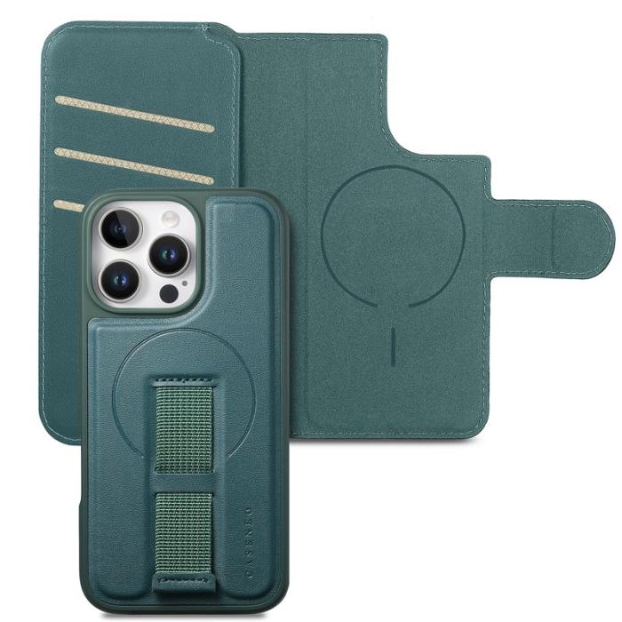 CASENEO - CASENEO iPhone 16 Pro Fodral Äkta läder - Grön