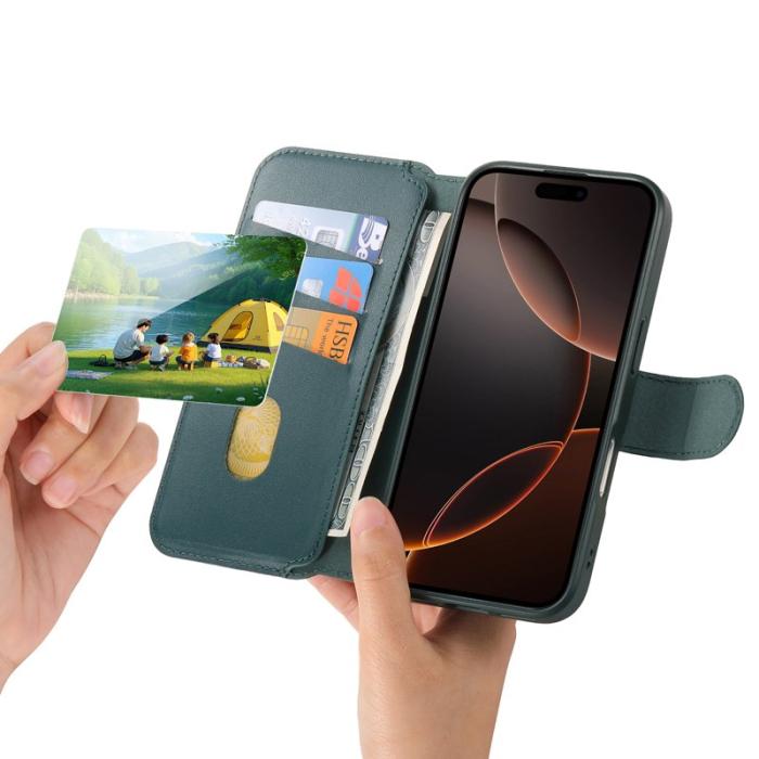 CASENEO - CASENEO iPhone 16 Pro Fodral Äkta läder - Grön