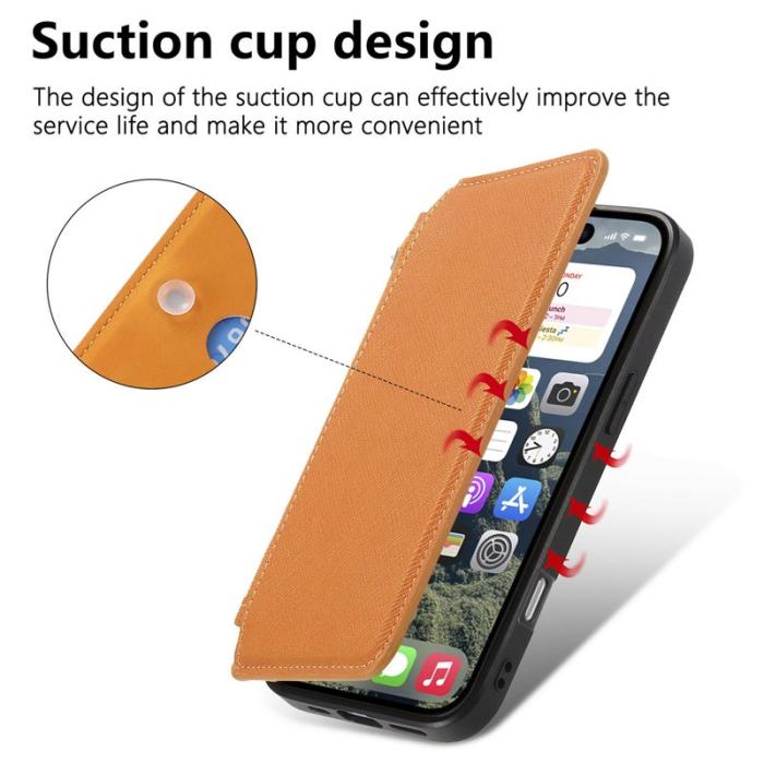 CASENEO - CASENEO iPhone 16 Pro Max Fodral Äkta läder - Gul