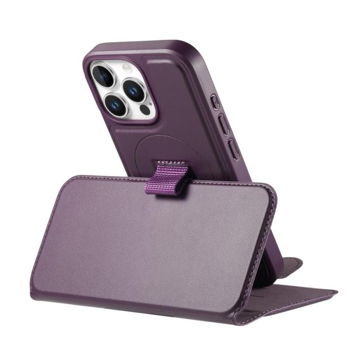 CASENEO - CASENEO iPhone 16 Pro Max Fodral Äkta läder - Lila