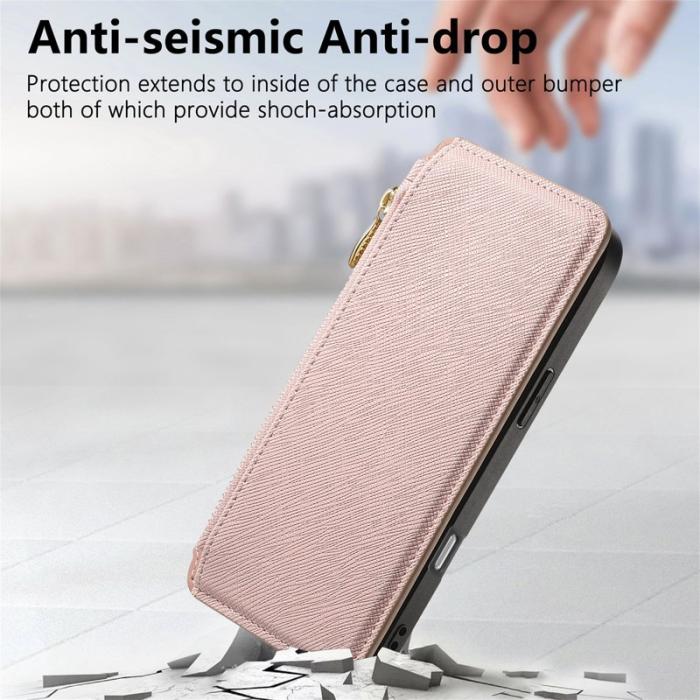 CASENEO - CASENEO iPhone 16 Pro Max Fodral Äkta läder - Pink