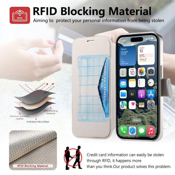 CASENEO - CASENEO iPhone 16 Pro Max Fodral TPU Inre Skal - Silver