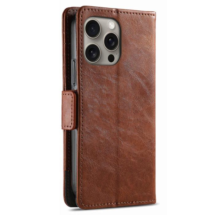 CASENEO - CASENEO iPhone 16 Pro Max Skal Äkta läder - Mörkbrun