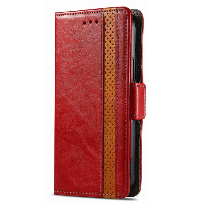 CASENEO - CASENEO iPhone 16 Pro Max Skal Äkta läder - Röd