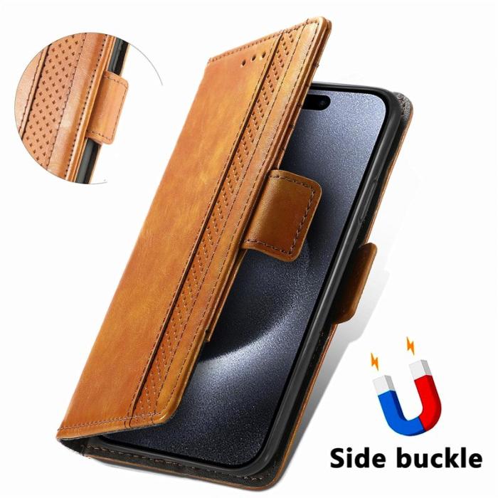 CASENEO - CASENEO iPhone 16 Pro Skal Äkta läder - Ljusbrun