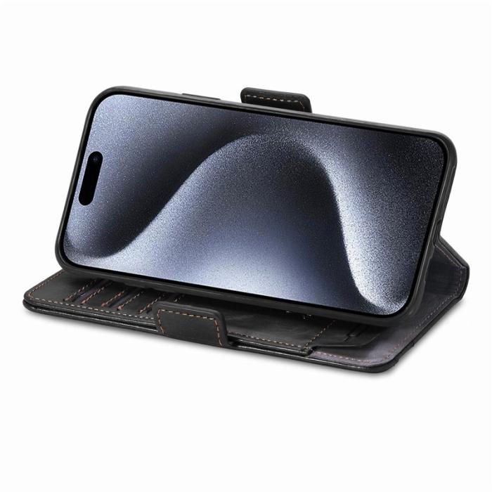 CASENEO - CASENEO iPhone 16 Pro Skal Äkta läder - Svart