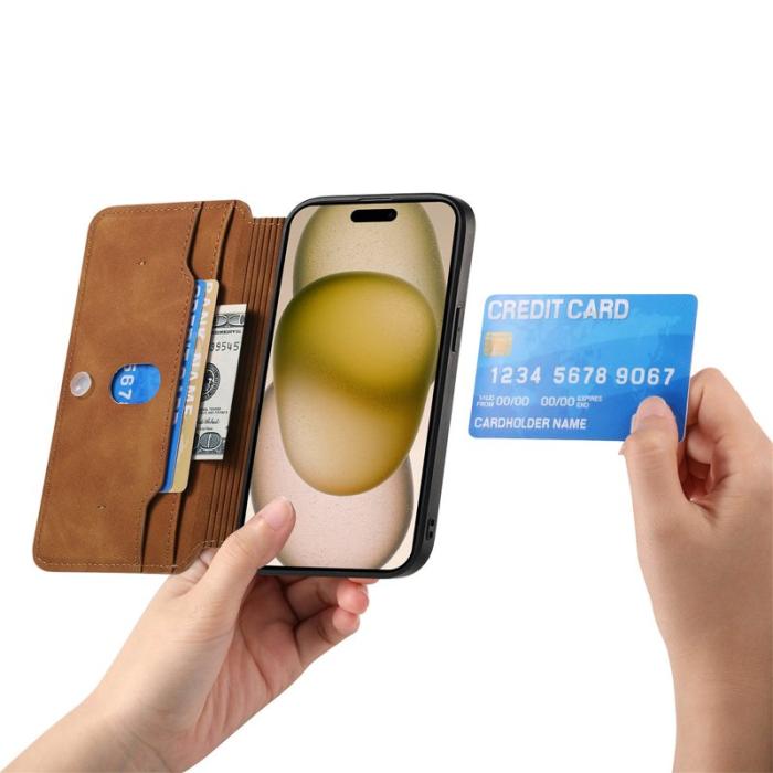 CASENEO - CASENEO iPhone 16e Fodral Äkta läder - Brun