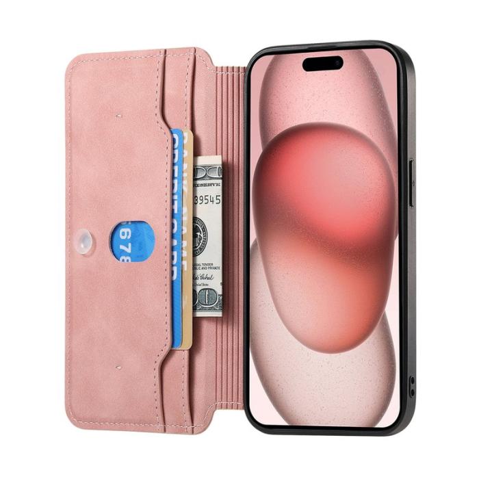 CASENEO - CASENEO iPhone 16e Fodral Äkta läder - Detachable - Rosa