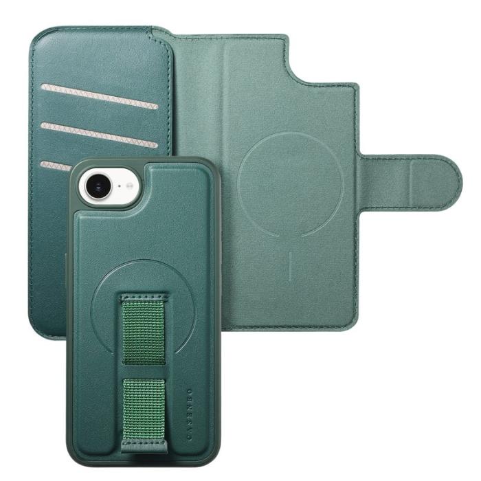 CASENEO - CASENEO iPhone 16e Fodral Äkta läder - Grön