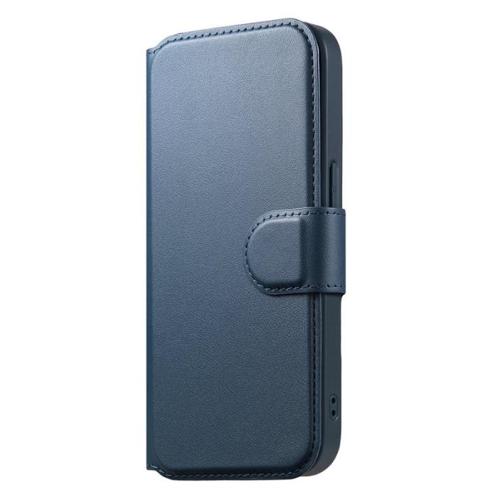 CASENEO - CASENEO iPhone 16e Fodral Äkta läder - RFID Blocker - Blå