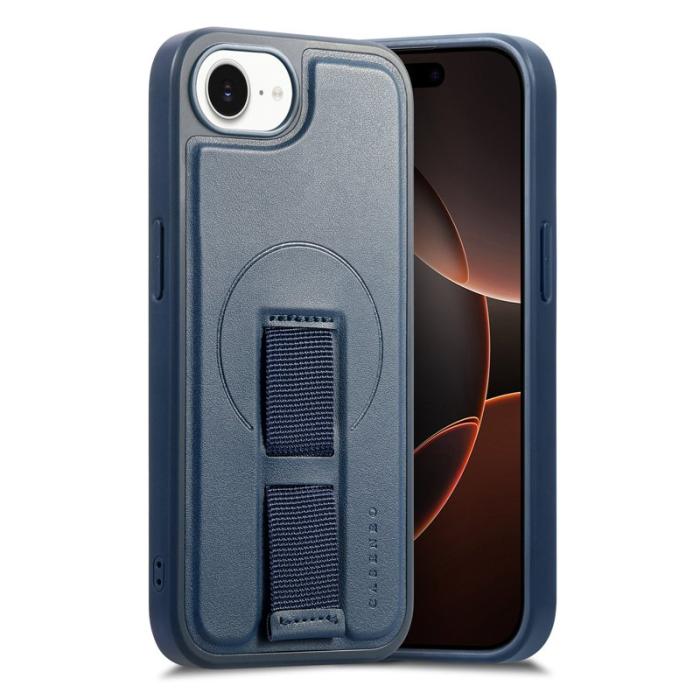 CASENEO - CASENEO iPhone 16e Fodral Magnetiskt PU Läder - Blå