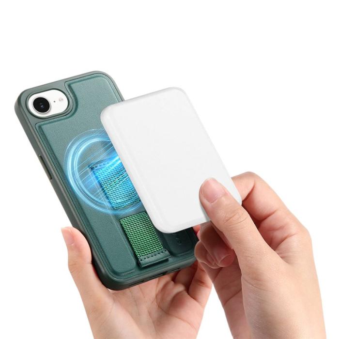 CASENEO - CASENEO iPhone 16e Fodral Magnetiskt PU Läder - Grön