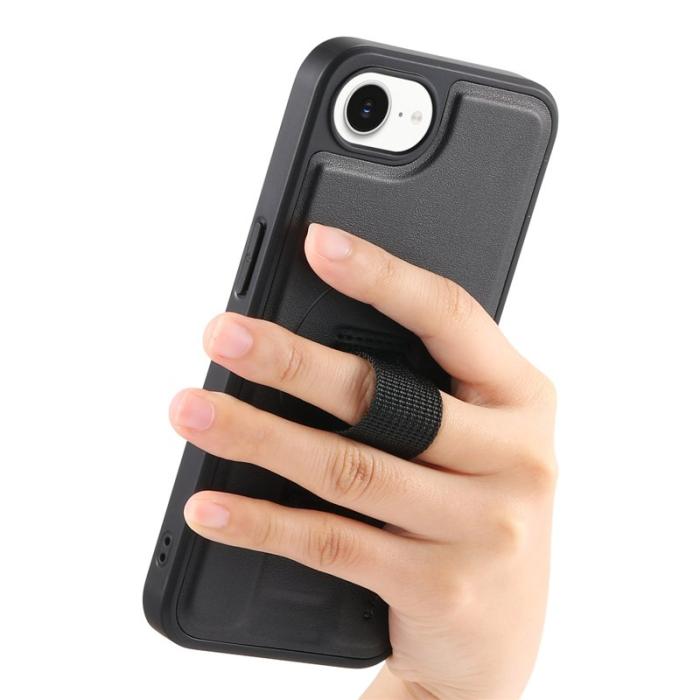 CASENEO - CASENEO iPhone 16e Fodral Magnetiskt PU Läder - Svart