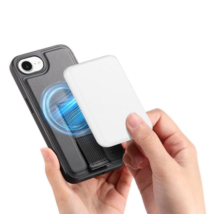 CASENEO - CASENEO iPhone 16e Fodral Magnetiskt PU Läder - Svart