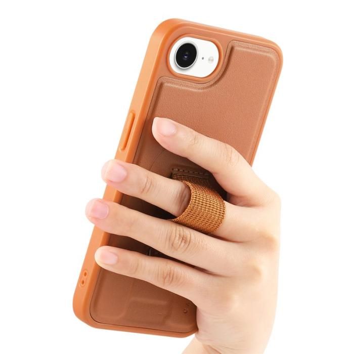 CASENEO - CASENEO iPhone 16e Fodral PU Läder - Chockresistent - Brun