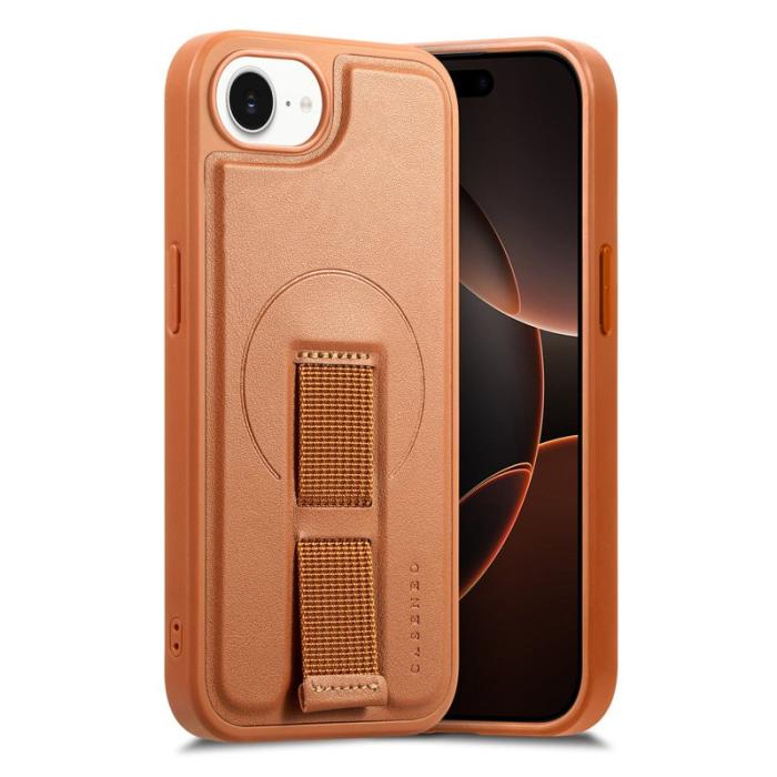 CASENEO - CASENEO iPhone 16e Fodral PU Läder - Chockresistent - Brun