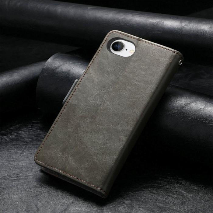 CASENEO - CASENEO iPhone 16e Fodral PU Läder Ställ med RFID - Grå