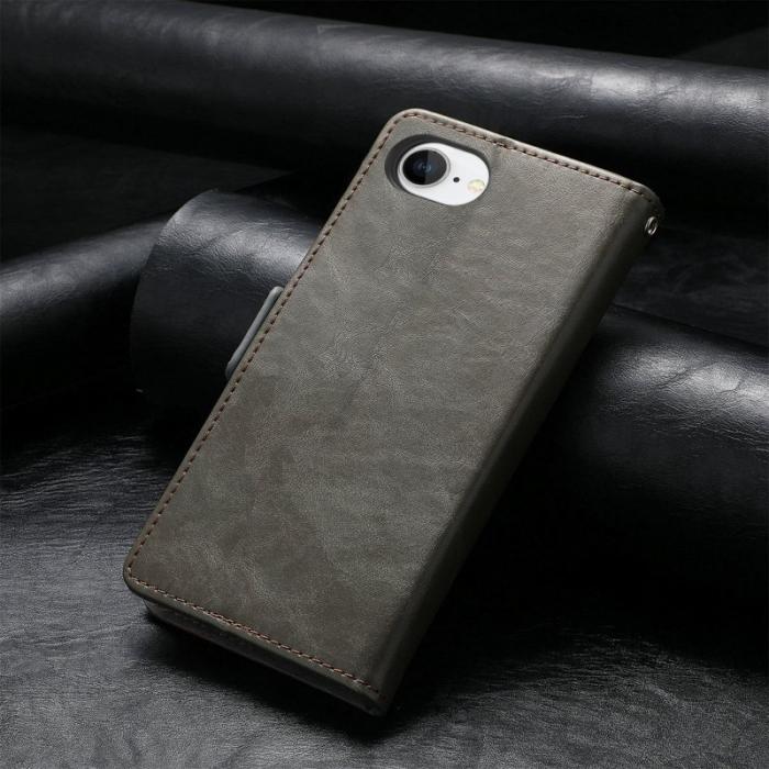 CASENEO - CASENEO iPhone 16e Skal PU Läder Fodral med RFID - Grå