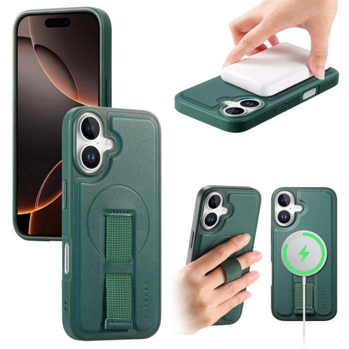 CASENEO - CASENEO iPhone 17 Fodral Magnetiskt PU Läder - Grön