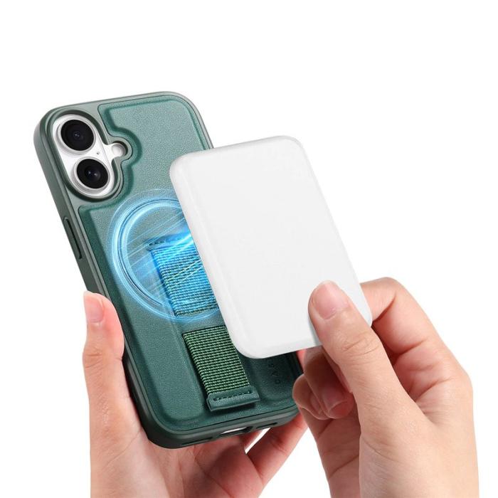 CASENEO - CASENEO iPhone 17 Fodral Magnetiskt PU Läder - Grön