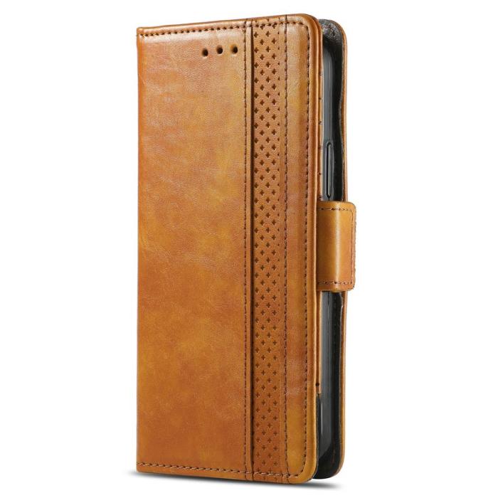 CASENEO - CASENEO iPhone 17 Fodral PU Läder Ställ med RFID - Khaki