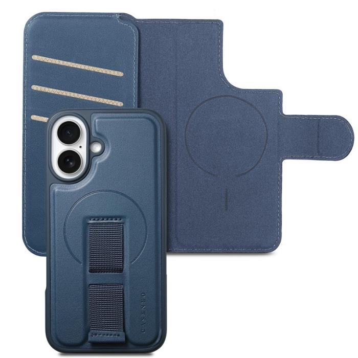 CASENEO - CASENEO iPhone 17 Fodral RFID Blocking Äkta läder - Blå