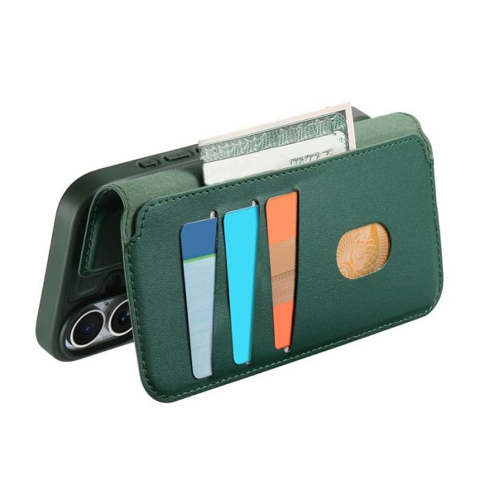 CASENEO - CASENEO iPhone 17 Fodral RFID Blocking Läder - Grön