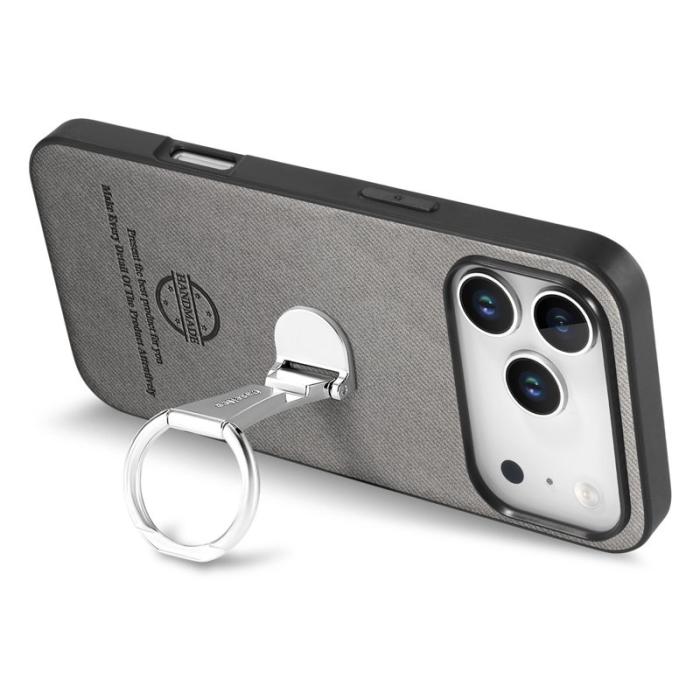 CASENEO - CASENEO iPhone 17 Pro Max Fodral Äkta läder - Grå