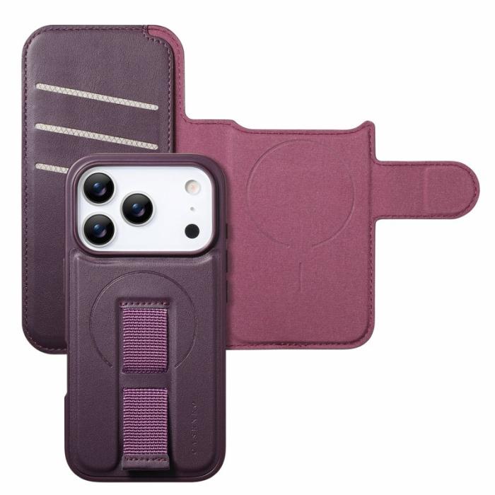 CASENEO - CASENEO iPhone 17 Pro Max Fodral Äkta läder - Lila