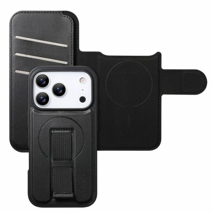 CASENEO - CASENEO iPhone 17 Pro Max Fodral Äkta läder - Svart