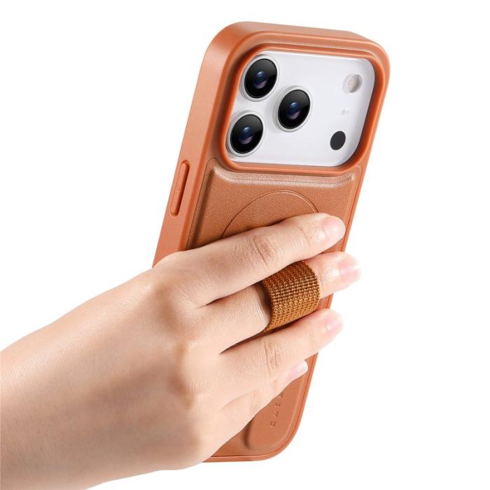 CASENEO - CASENEO iPhone 17 Pro Max Fodral - PU Läder + PC - Brun