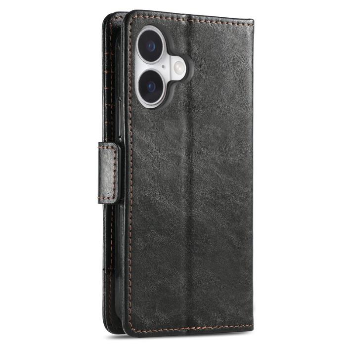 CASENEO - CASENEO iPhone 17 Skal PU Läder Fodral med RFID - Svart