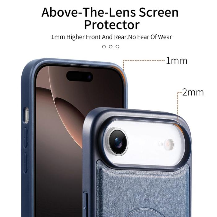 CASENEO - CASENEO iPhone Air Fodral Magnetiskt PU Läder - Blå