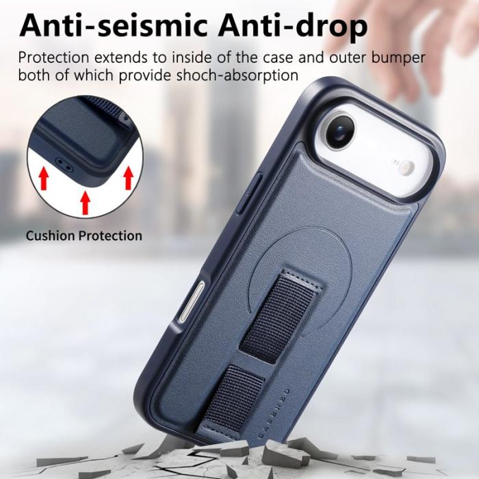 CASENEO - CASENEO iPhone Air Fodral Magnetiskt PU Läder - Blå