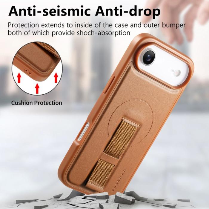 CASENEO - CASENEO iPhone Air Fodral Magnetiskt KonstLäder - Brun