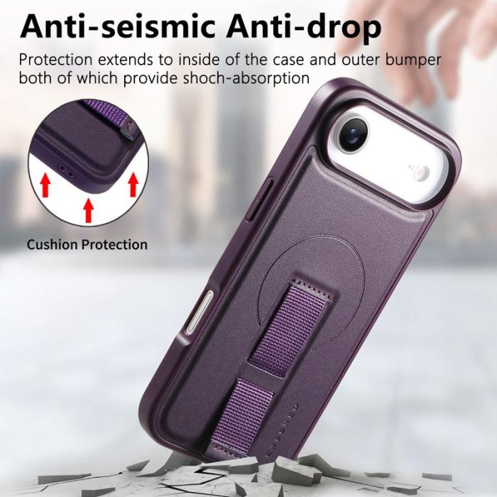 CASENEO - CASENEO iPhone Air Fodral Magnetiskt PU Läder - Lila