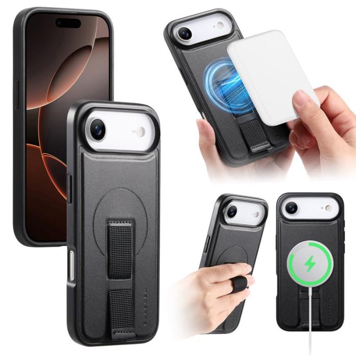 CASENEO - CASENEO iPhone Air Fodral Magnetiskt KonstLäder - Svart