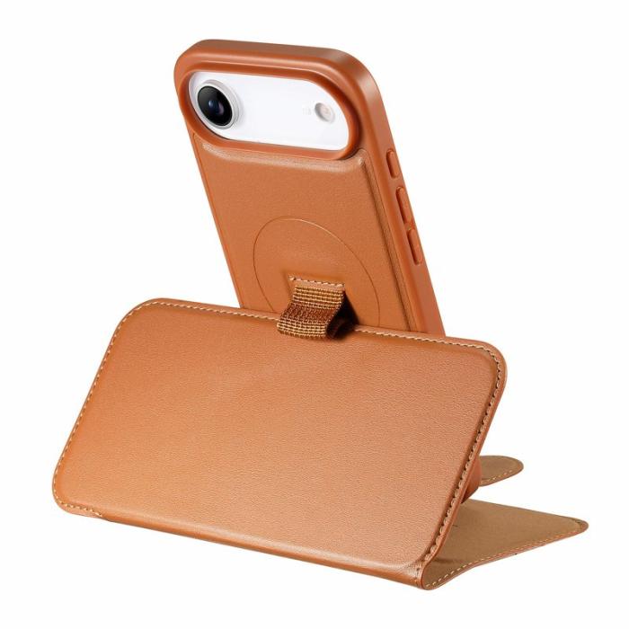 CASENEO - CASENEO iPhone Air Plånboksfodral RFID Blocking Konstläder - Brun