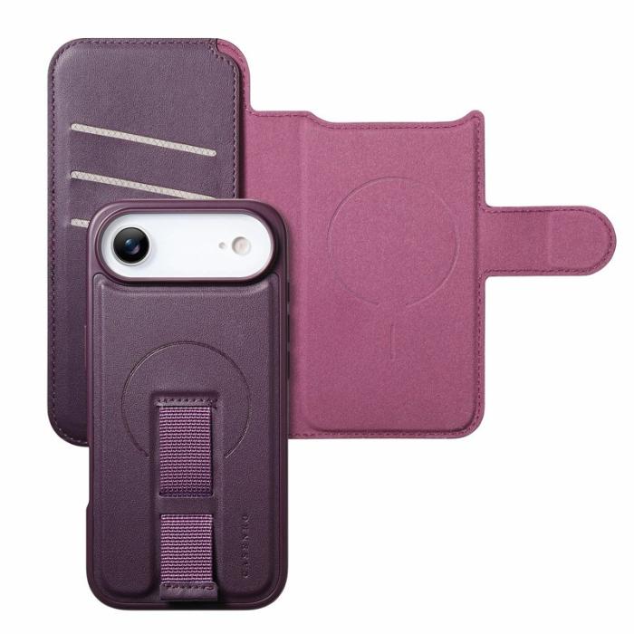 CASENEO - CASENEO iPhone Air Plånboksfodral RFID Blocking Konstläder - Lila