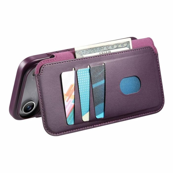 CASENEO - CASENEO iPhone Air Plånboksfodral RFID Blocking Konstläder - Lila