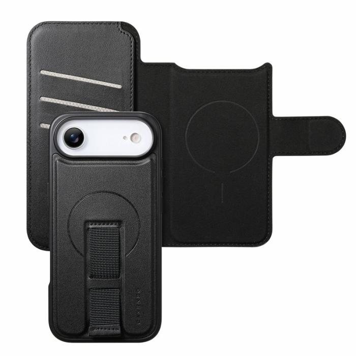 CASENEO - CASENEO iPhone Air Fodral RFID Blocking Äkta läder - Svart