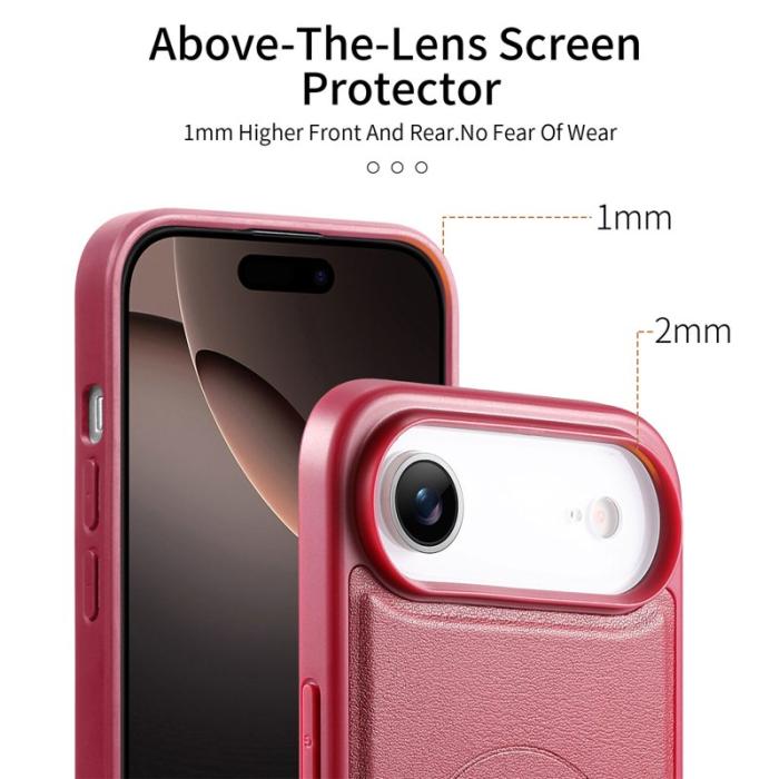 CASENEO - CASENEO iPhone Air Magnetic Fodral KonstLäder - Röd