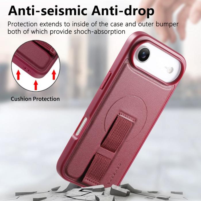 CASENEO - CASENEO iPhone Air Magnetic Fodral KonstLäder - Röd