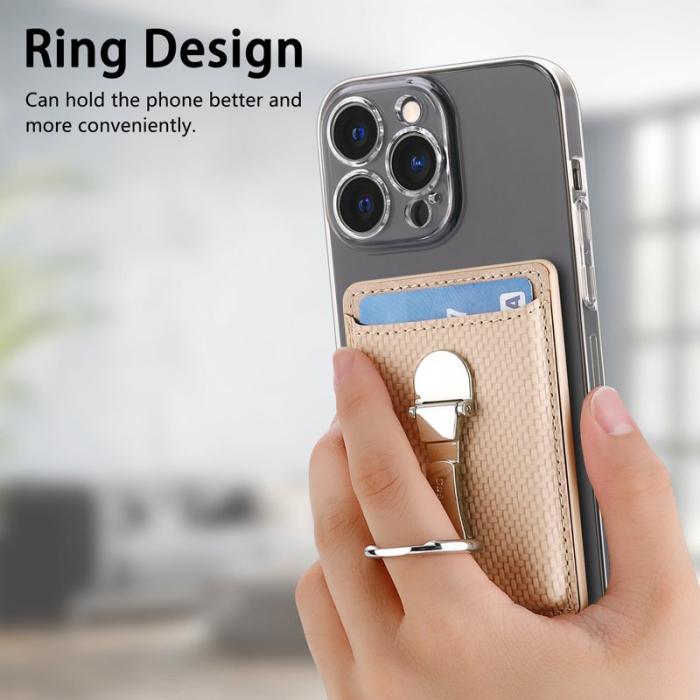 CASENEO - CASENEO KB-42 Card Holder - Äkta läder - Beige - Kickstand