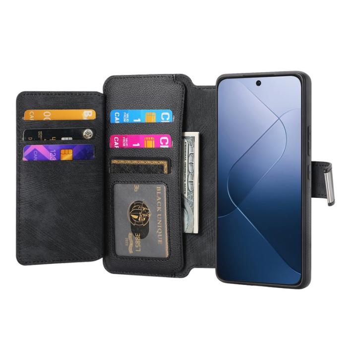 CASENEO - CASENEO MW-02 för Xiaomi 14 Fodral Äkta läder - Svart