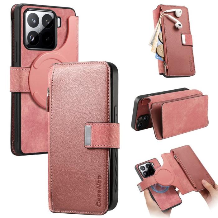 CASENEO - CASENEO MW-02 För Xiaomi 15 Pro Fodral Äkta läder - Rosa