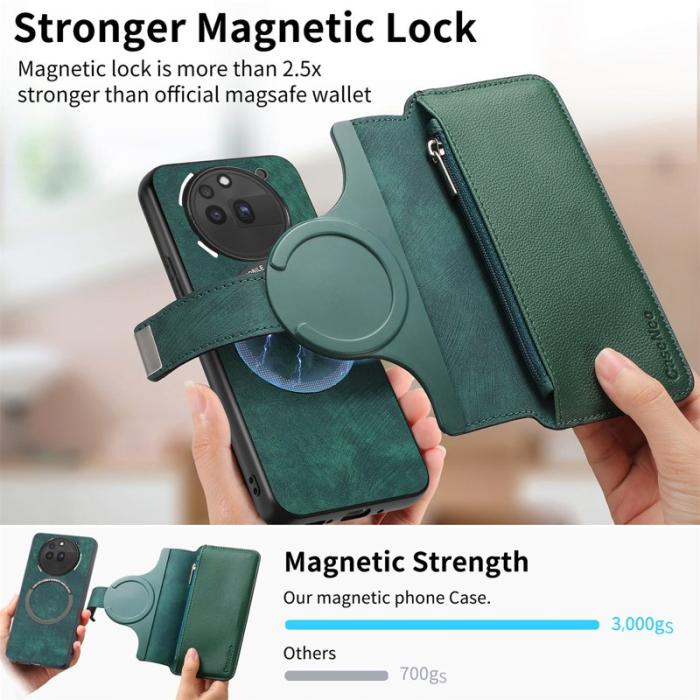 CASENEO - CASENEO MW-02 Fodral för Nothing Phone (3a) - Äkta läder - Grön