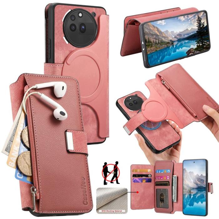 CASENEO - CASENEO MW-02 Fodral för Nothing Phone (3a) - Äkta läder - Rosa