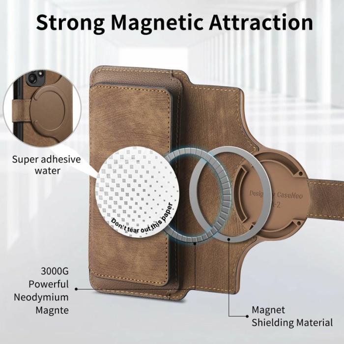 CASENEO - CASENEO MW-02 Fodral för Samsung Galaxy A16 5G - Äkta läder - Brun
