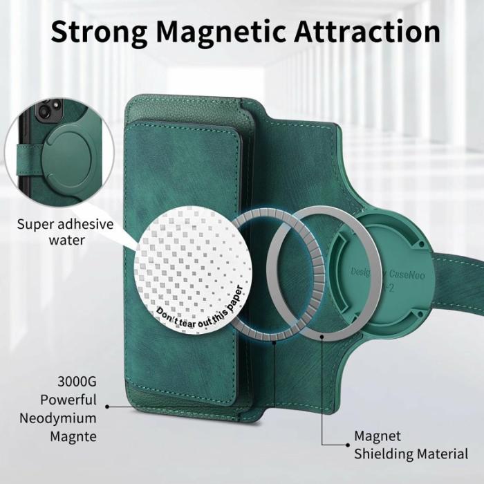 CASENEO - CASENEO MW-02 Fodral för Samsung Galaxy A16 5G - Äkta läder - Grön